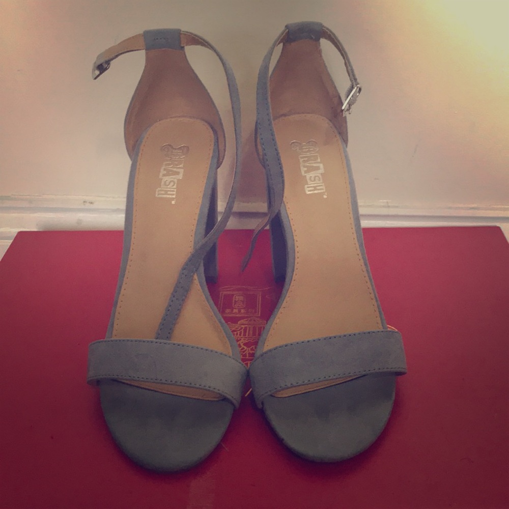 High heeled shoes
